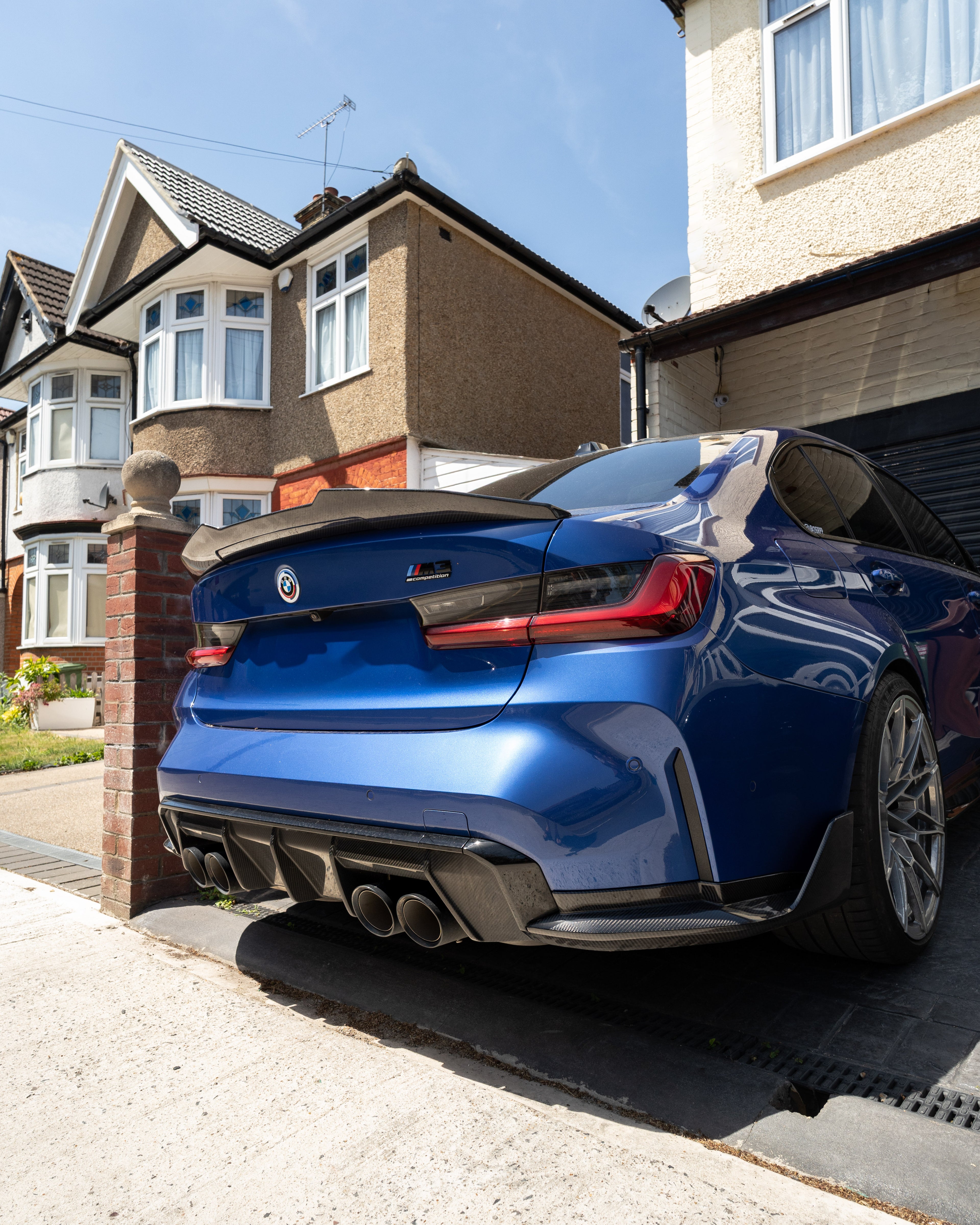 BMW G8X M3 M4 Rear Reflector Inserts - Gloss black