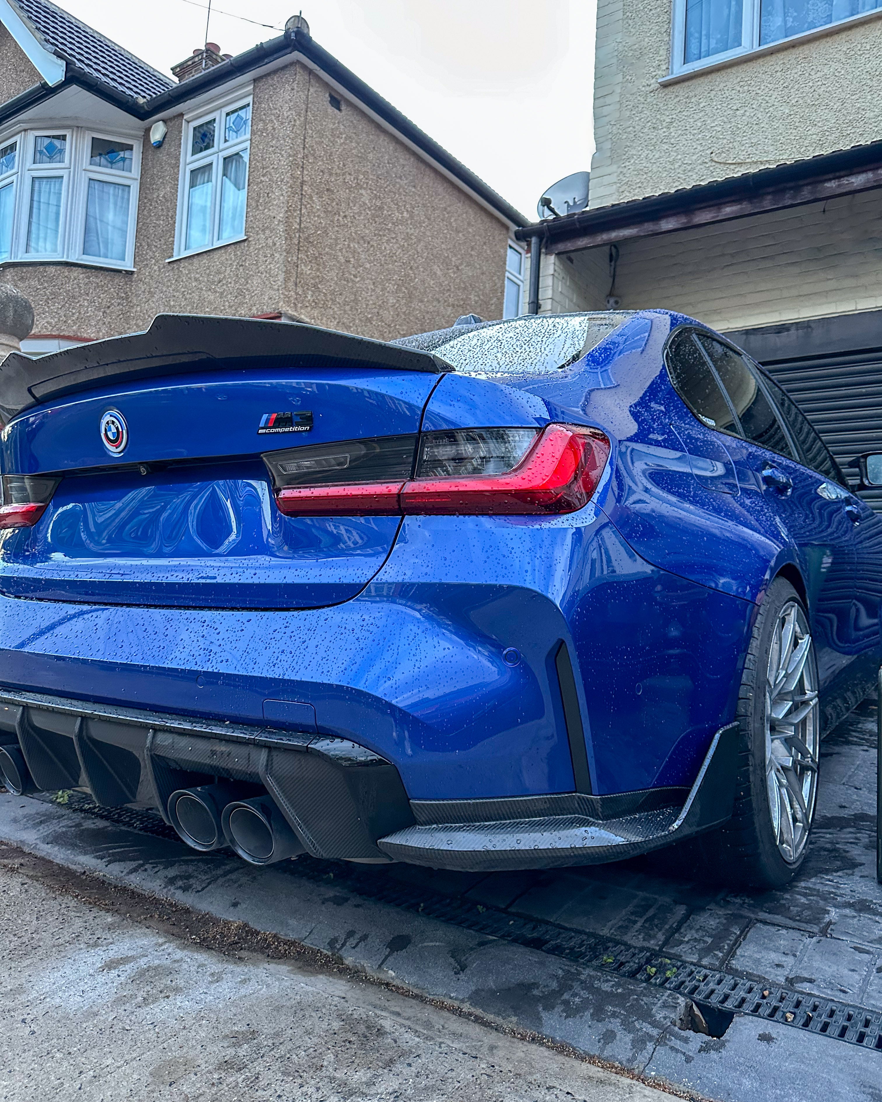 BMW G8X M3 M4 Rear Reflector Inserts - Gloss black