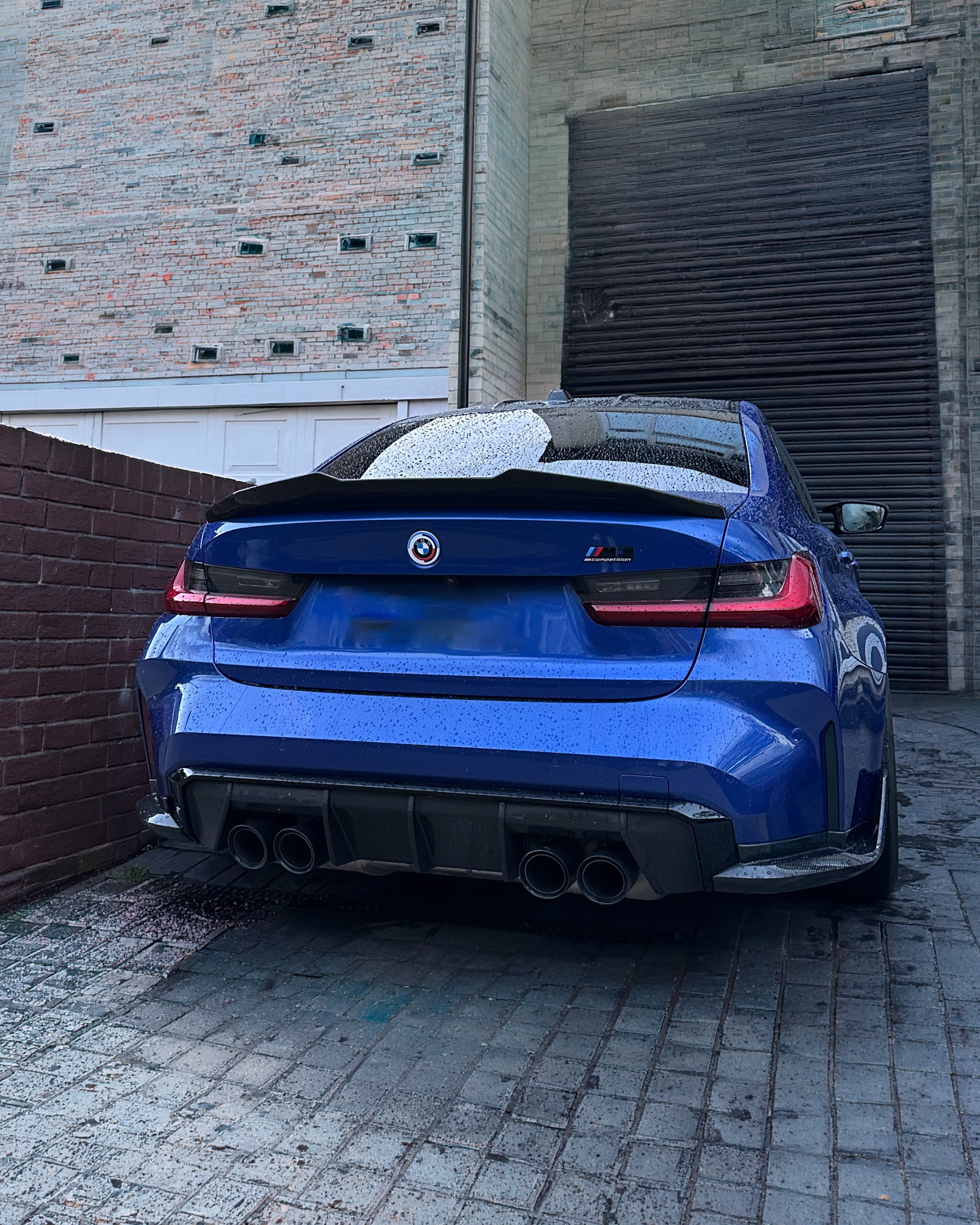 BMW G8X M3 M4 Rear Reflector Inserts - Gloss black